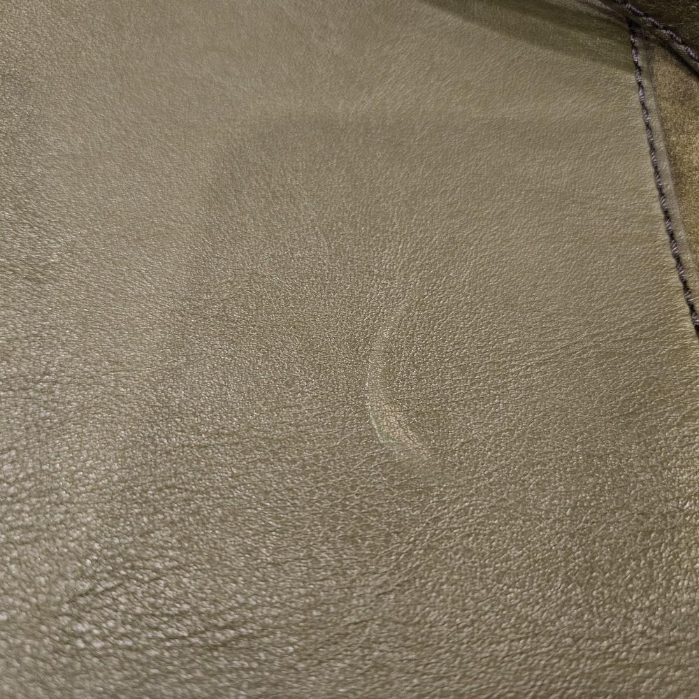 Fossil Leather Convertible Backpack Purse Tote Olive Green Suede Sides - Picture 8 of 8